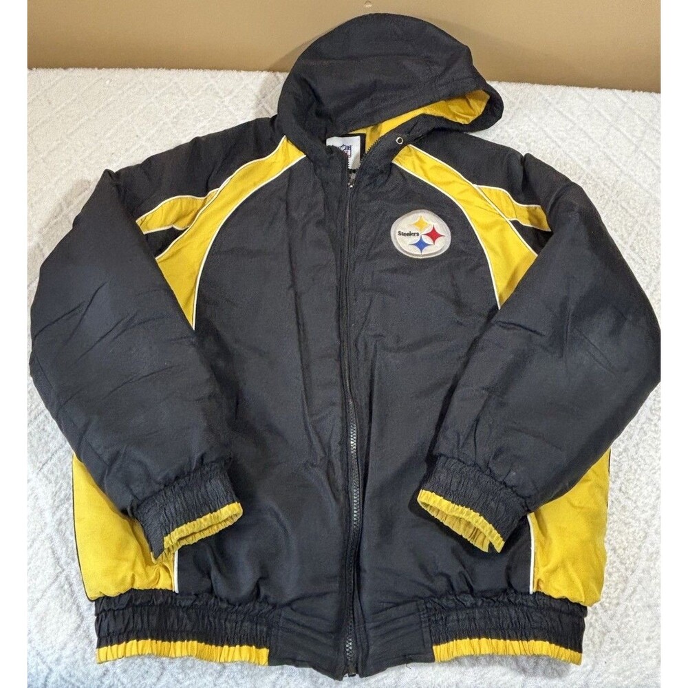 Pittsburgh Steelers NFL Embroidered 2 Sided Coat With Scarf  Size M